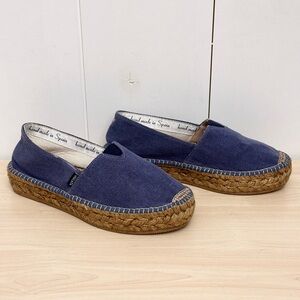 Viscata Barceloneta Canvas Espadrille Flats In Blue Size 7